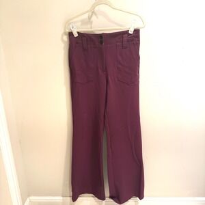 Maeve Wide Leg Trousers‎ Plum Prune Size 8 Tall New With Tags